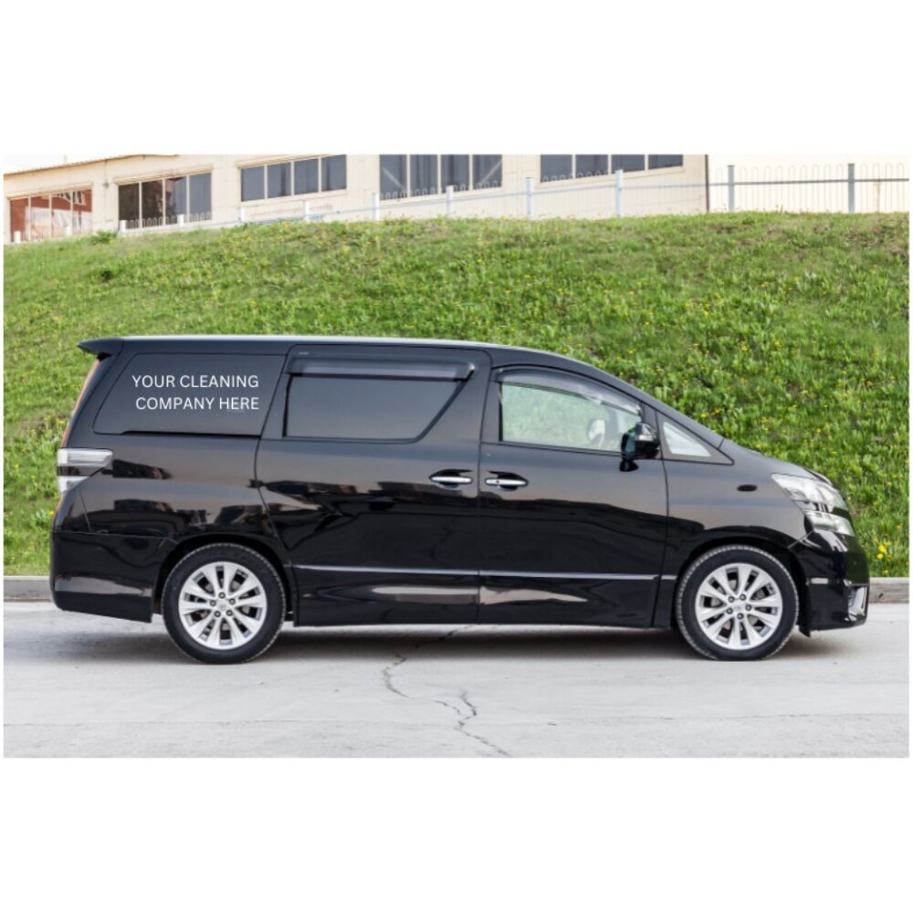 CUSTOM CLEANING COMPANY STICKERS FULL WINDOW DECALS FOR VAN CAR - Picture 2 of 3